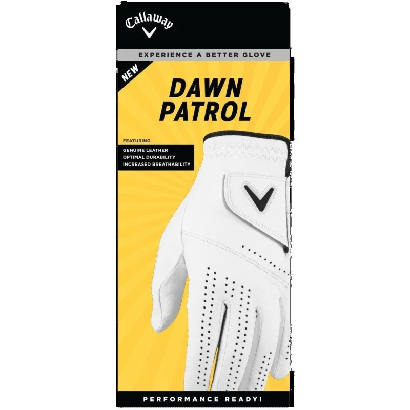 Image of Callaway Dawn Patrol Golf Gloves - White White M - L