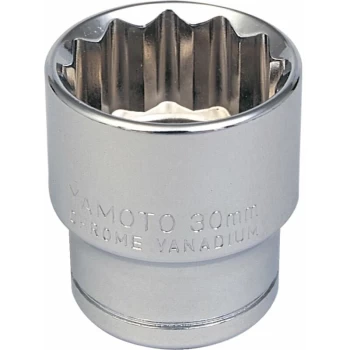 image of Yamoto - Socket Bi-hexagon 1/2' Square Drive 14MM Chrome Vanadium (12-Point)