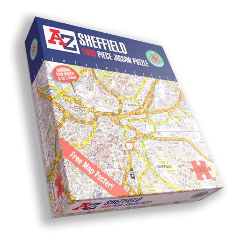 Image of A to Z A to Z Map of Sheffield 1000 Piece Jigsaw Puzzle