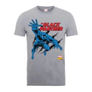 image of Marvel Comics The Black Panther Mens Grey T-Shirt - L