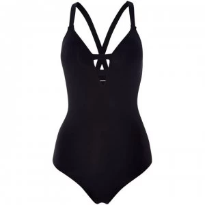 Image of Seafolly Active deep V swimsuit - Black