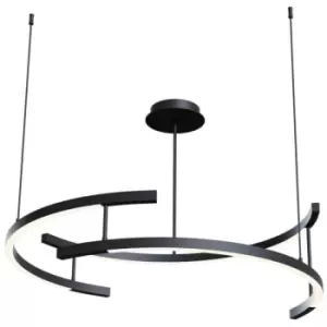 image of Maytoni Line Modern Integrated Pendant Ceiling Light Black, 3000K