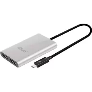 Image of club3D CSV-1577 1+2 ports DisplayPort splitter Black