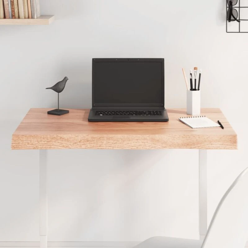 Image of VIDAXL Vidaxl - Table Top Light Brown 80x60x(2-6) cm Treated Solid Wood Live Edge 8720845816674