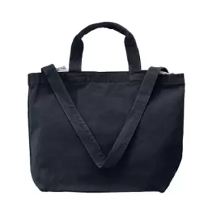 Image of Bags By Jassz Zipped Canvas Shopper (One Size) (Pepper Grey)