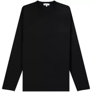 Image of Norse Projects Holger Tab Series Logo Longsleeve, Black, Male, Longsleeves, N10-0189