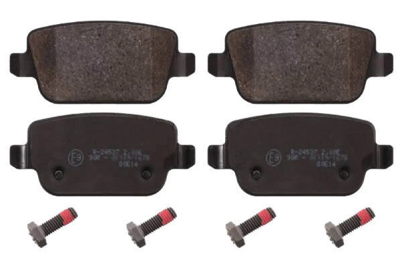 Image of SWAG 50 91 6642 Brake pad set Rear Axle, excl. wear warning contact, with bolts/screws Brake Pad Set,disc brake (402)