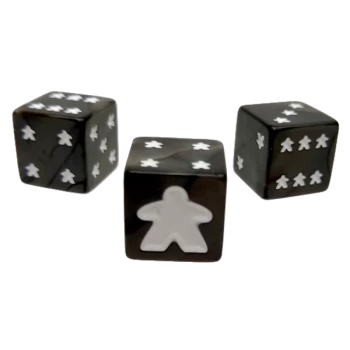 image of Meeple D6 Dice Set - Black