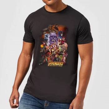Image of Avengers Team Portrait Mens T-Shirt - Black - 3XL - Black