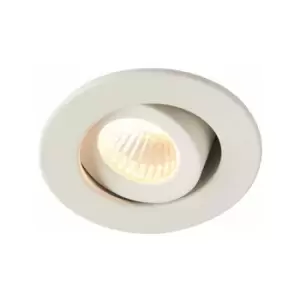 image of Saxby Lighting - Saxby lalo Tilt LED Indoor Recessed Tilt Matt White Paint & Clear Acrylic 3000K