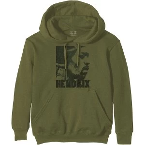 image of Jimi Hendrix - Let Me Live Unisex Small Hoodie - Green