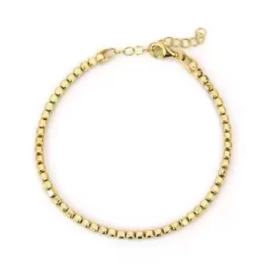 image of Aiyana Anahita Gold Plated Silver Cube Bracelet