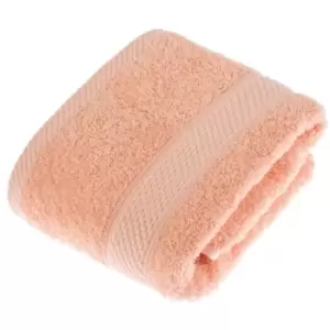 Image of HOMESCAPES Turkish Cotton Peach Hand Towel - Peach