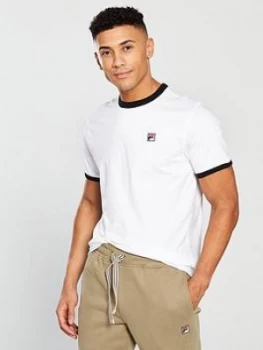 Image of Fila Marconi Ringer T-Shirt - White, Size S, Men