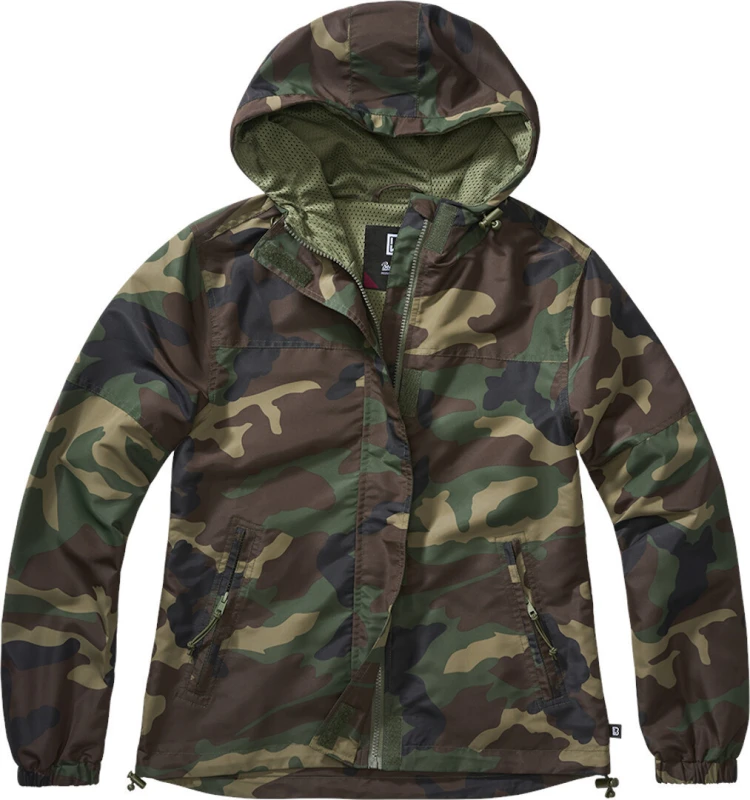 Image of Brandit Womens full zip waterproof summer jacket Brandit Vert Female XS