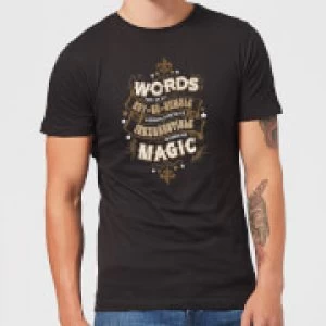 image of Harry Potter Words Are, In My Not So Humble Opinion Mens T-Shirt - Black - XXL