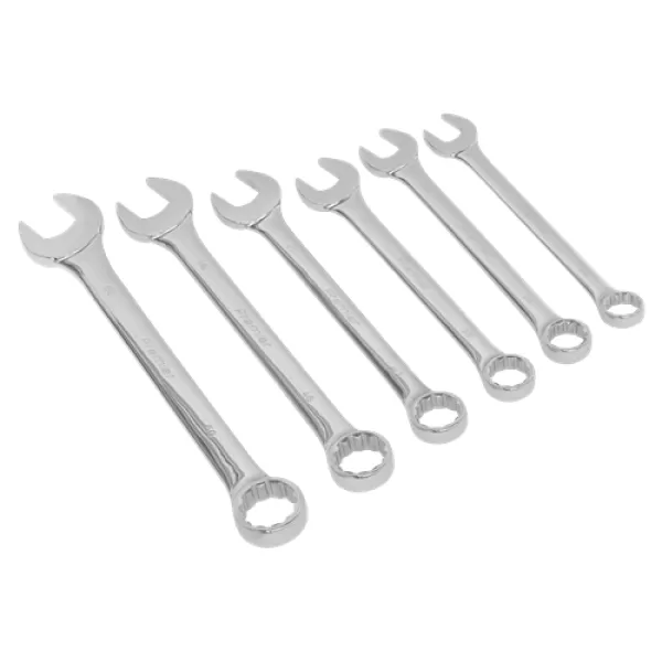 image of Genuine SEALEY AK6324 Combination Spanner Set 6pc Super Jumbo Metric