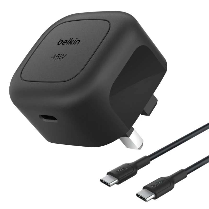 Image of Belkin 45W USB WCHARGE WPPSBLK W C-C CABLE
