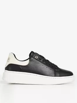 Image of Barbour International Amanza Leather Trainer - Black, Size 8, Women