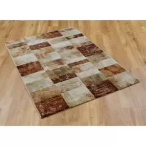 Image of Galleria 63440 6474 80cm x 150cm Rectangle - Brown and Multicoloured and Orange