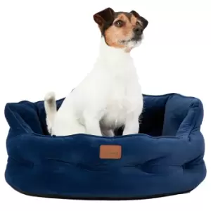 Image of Joules Dog Chesterfield Thick Soft Velvet Pet Bed Small- 50cm