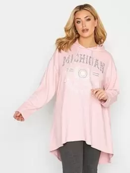 Image of Yours Dip Back Hoodie, Black, Size 16, Women