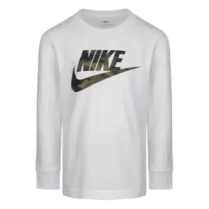 Image of Nike Camo Long Sleeve T Shirt - White