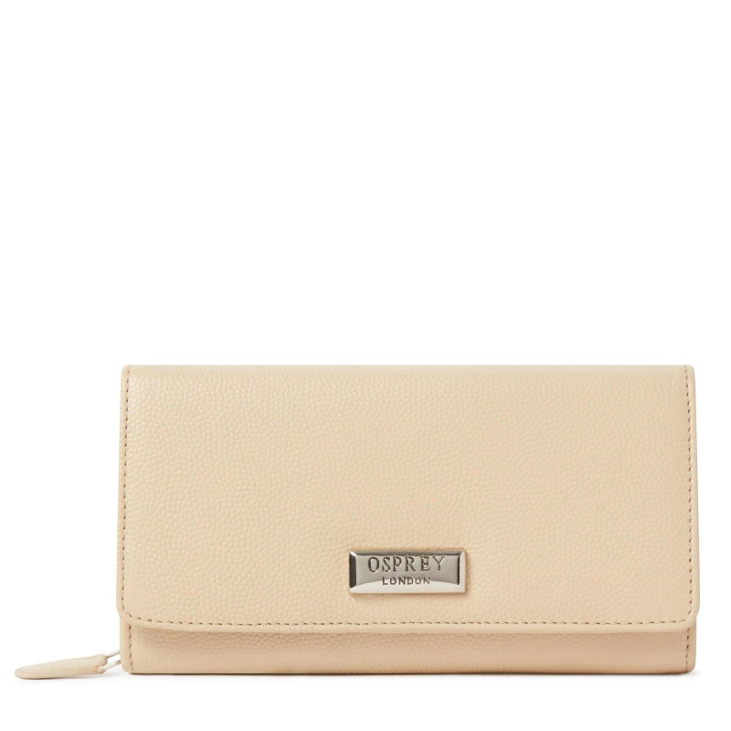 Image of Osprey London OSPREY LONDON Miami Leather Travel Organiser Stone female One Size