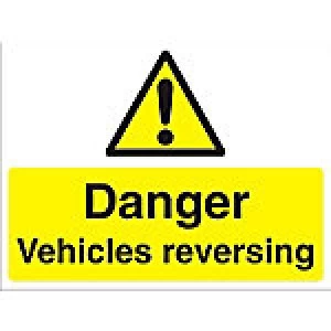 Image of Warning Sign Vehicles Reversing PVC 45 x 60 cm