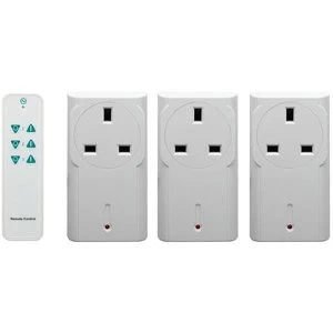 image of LightwaveRF 3000W Basic Remote On/Off Socket Kit - White - JSJSLW381