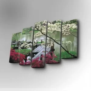 Image of 5PUC-014 Multicolor Decorative Canvas Painting (5 Pieces)