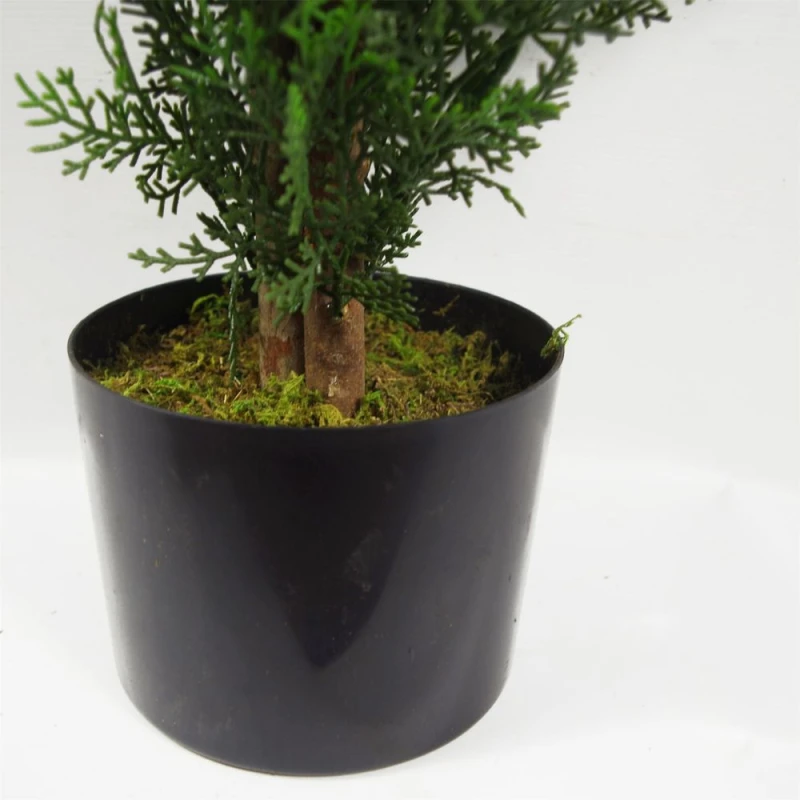Image of Leaf 90cm Artificial Cypress Topiary Green