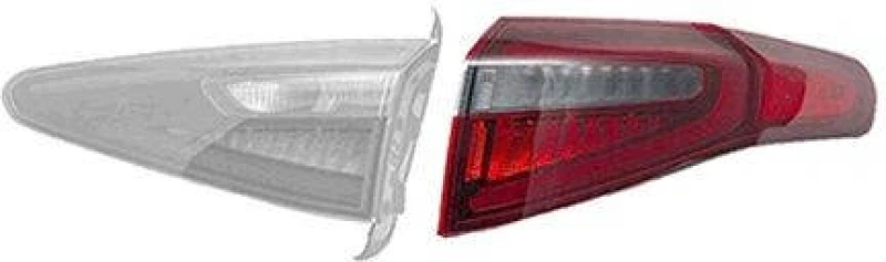 Image of VAN WEZEL 0125922 Rear light Outer section, with bulb holder, Right, LED Combination Rearlight (391)