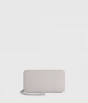 image of AllSaints Womens Fetch Leather Phone Wristlet, Dusty Lilac