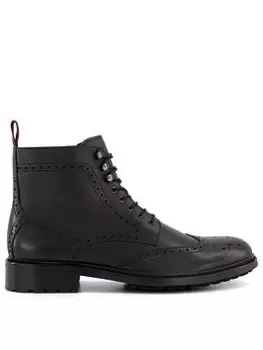 Dune London Colonel's Boot - Black, Size 9, Men