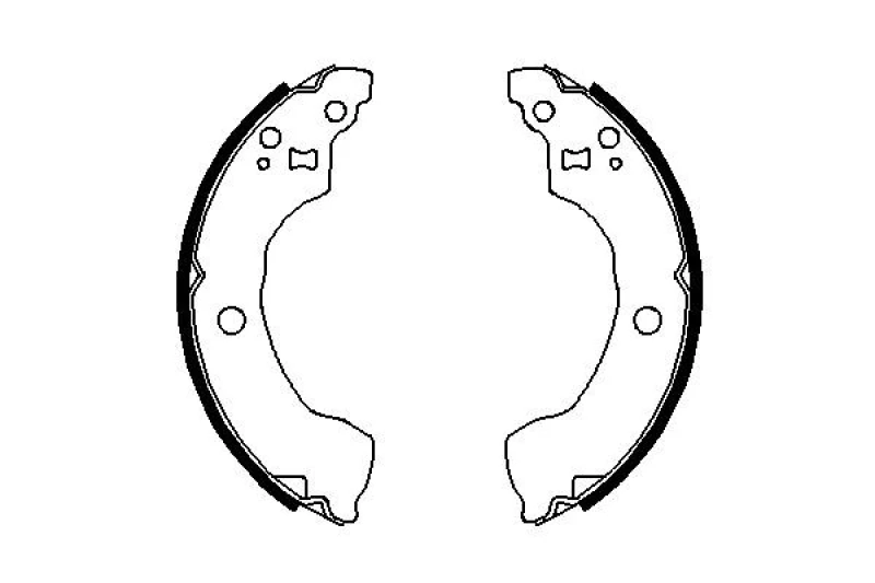 Image of Brake Shoe Set Bosch 0 986 487 691