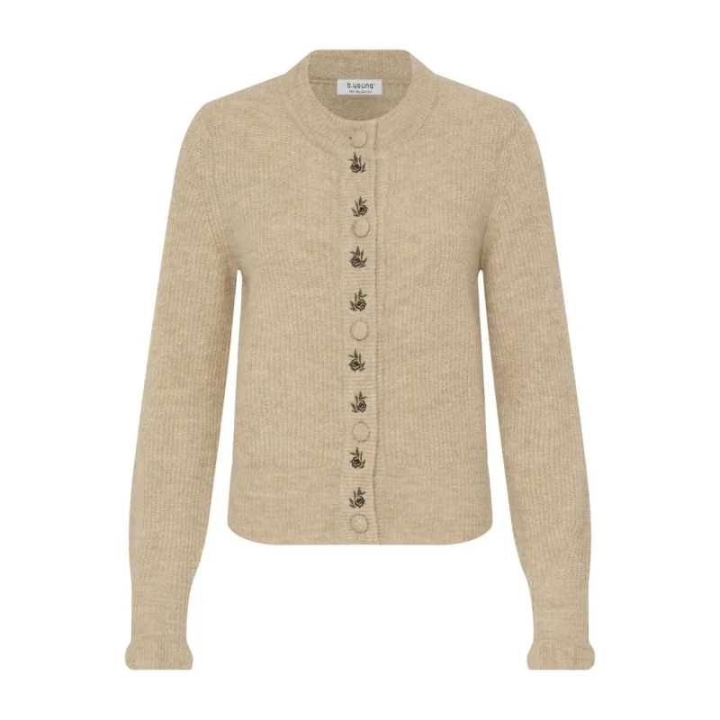 Image of b.Young Womens cardigan b.young Monna EMB Beige Female XS