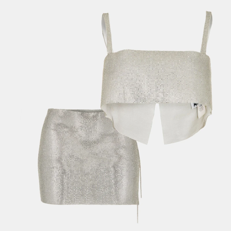 Image of AmyLynn Womens Chan Cord Coord Silver female 8 (S)