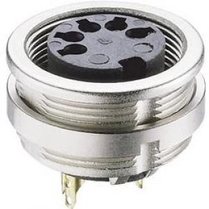 Image of DIN connector Socket vertical vertical Number of pins 8 Silver Lumberg 0304 08 1