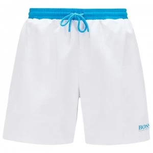 image of Hugo Boss Starfish Swim Shorts White/Blue Size L Men