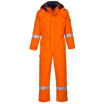 Image of Portwest - FR53ORRS - sz S FR Anti-Static Winter Coverall - Orange