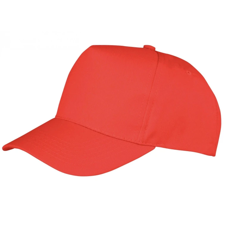 Image of Result Headwear Boston 65 35 Polycotton Cap in Red Red Unisex One Size