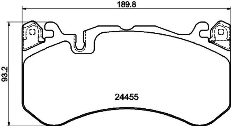 Image of HELLA Brake pad set HELLA 8DB 355 025-011