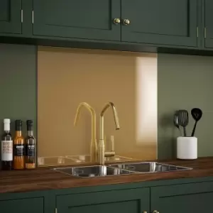 image of Brass Glass Kitchen Splashback 900mm X 750mm