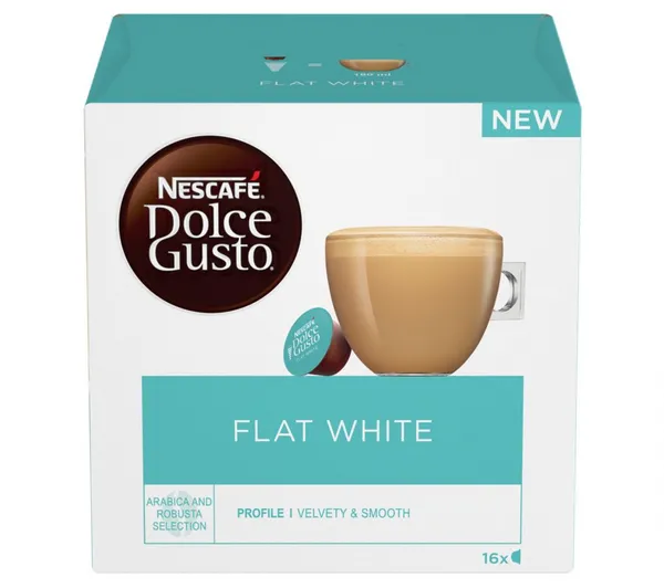 Image of Nescafe Dolce Gusto Flat White Coffee 16 Pods