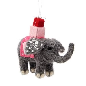 Image of Sass & Belle Mandala Elephant Felt Hanging Decoration
