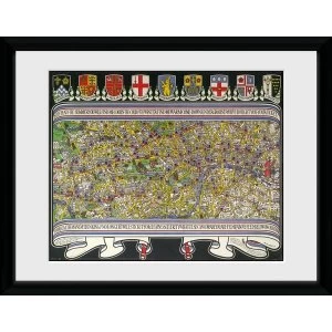 Image of Transport For London Map 3 12" x 16" Framed Collector Print