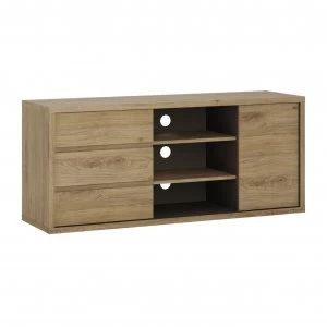 Clifford 1 Door 3 Drawer TV Unit - Oak Effect