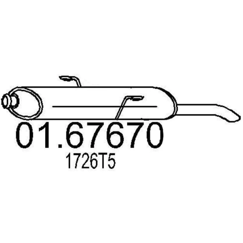Image of MTS 01.67670 Rear silencer End Silencer (3437)