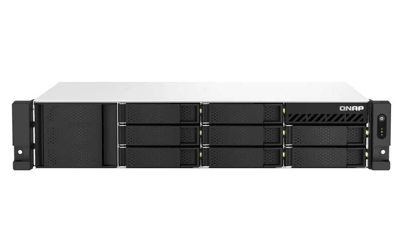 Image of QNAP QNAP TS-873AEU-4G NAS/storage Server Rack (2U) Ryzen Embedded V1500B 4GB DDR4 0 TB QuTS hero Black TS-873AEU-4G